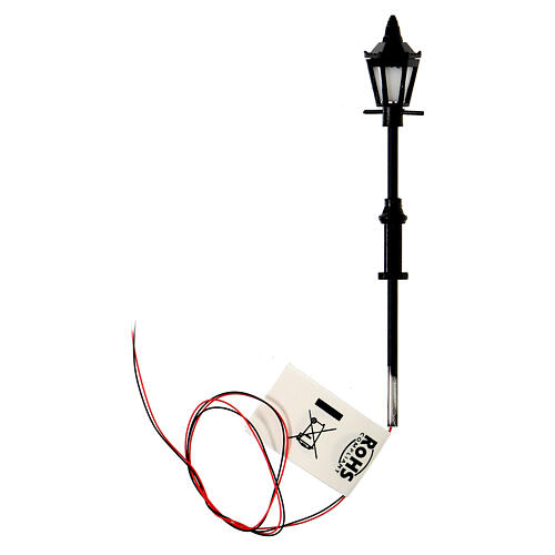 Classic lamppost 1x8 cm with 3V lantern for Nativity Scene with 4 cm characters 2