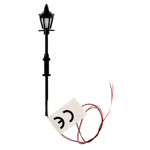 Classic street lamp 1x8 cm with lantern 3V for 4 cm nativity 1