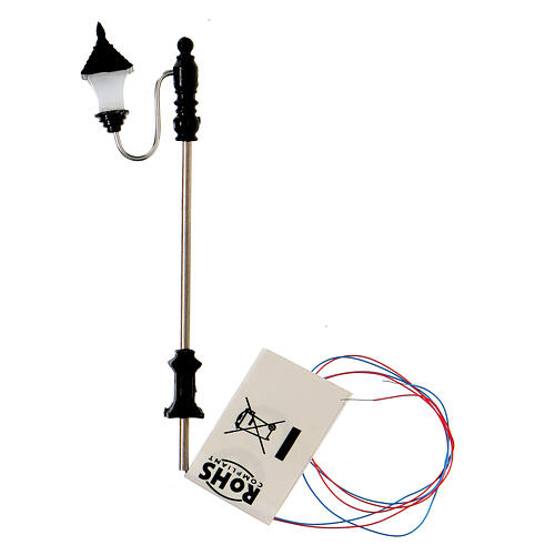 Streetlight with 3V light, h 7 cm, for Nativity Scene with 4 cm characters 2