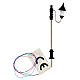Streetlight with 3V light, h 7 cm, for Nativity Scene with 4 cm characters s1
