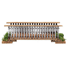 Ponte madeira e cortiça 24 cm para presépio com figuras de 10 cm