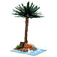 Palm tree with pond geese moldable for 10-12 cm nativity s2