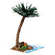 Palm tree with pond geese moldable for 10-12 cm nativity s3