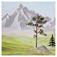 Nordic Nativity Scene background with pines and mountains 70x100 cm s2
