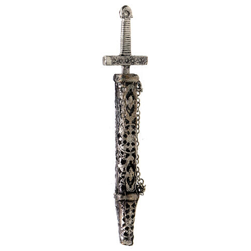 Conjunto 3 espadas para Reis Magos 13 cm metal para presépio napolitano com peças de 30 cm 7