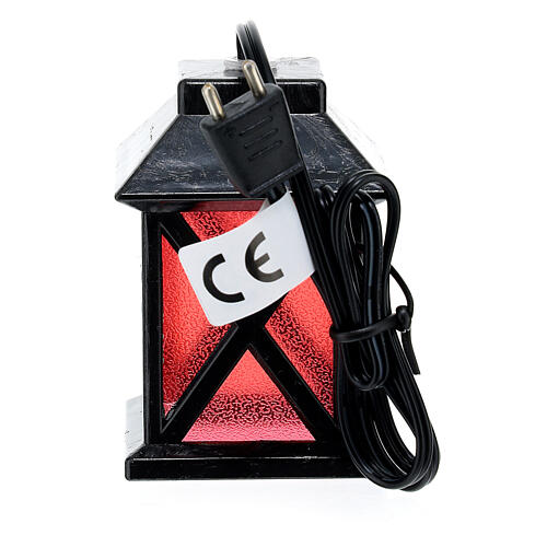 Linterna negra y roja 3,5V de bajo voltaje 5 cm 3