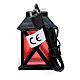 Lanterne noire et rouge 3,5V basse tension 5 cm s3