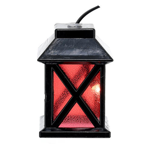 Lantern figurine red and black 3.5V low voltage 5 cm 1