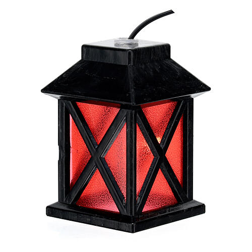 Lantern figurine red and black 3.5V low voltage 5 cm 2