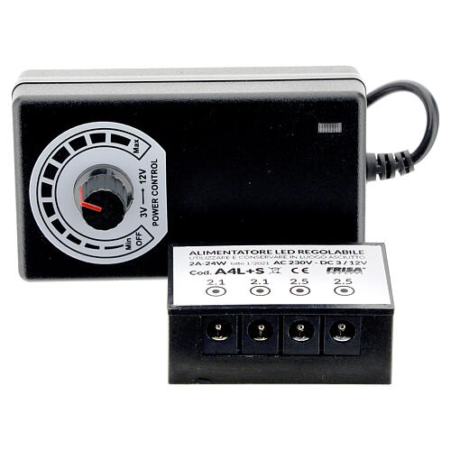 Zasilacz do Pasków LED, do szopek, 4 wyjścia 1