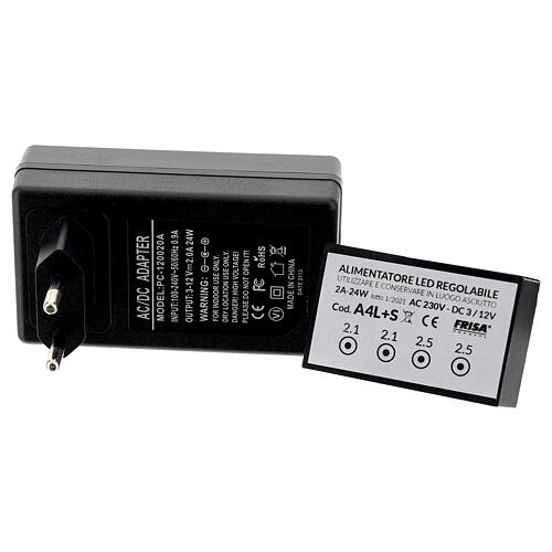 Zasilacz do Pasków LED, do szopek, 4 wyjścia 4