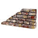 Rustic low wall for Nativity Scene 10x20x2 cm s2