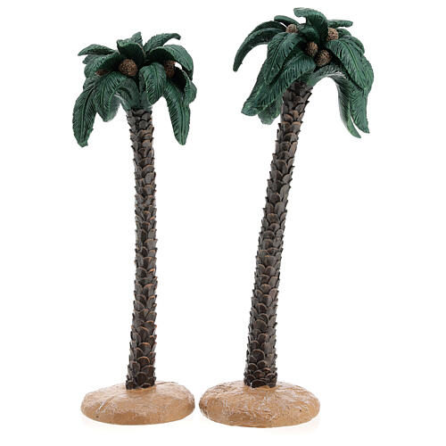 Set of 2 palm trees for Nativity Scene 25 cm 1