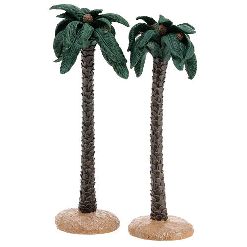 Set of 2 palm trees for Nativity Scene 25 cm 6