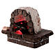 Horno de piedra con LED 10x12x8 cm belén 15 cm s2