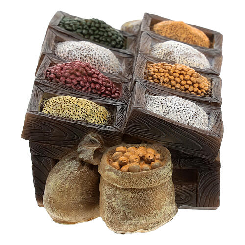 Stall with spices of 5x12x5 cm for Nativity Scene with 10 cm characters 3