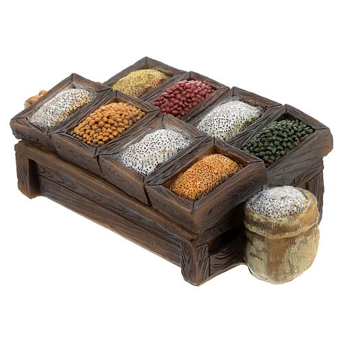Bancarella delle spezie presepe 10 cm 5x12x5 cm 2