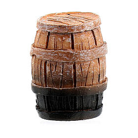 Barril de vinho resina para presépio com figuras de 10 cm