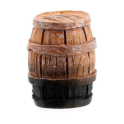 Barril de vinho resina para presépio com figuras de 10 cm 1
