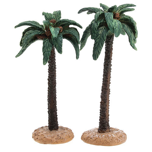Resin palm trees, set of 2, for Nativity Scene with 12 cm characters 1
