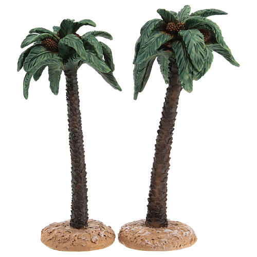 Resin palm trees, set of 2, for Nativity Scene with 12 cm characters 6