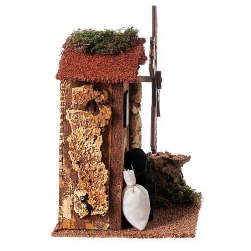 Rustic windmill for Nativity Scene with 10-12 cm characters 20x15x10 cm 4