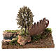 Curved river and tree for nativity scene 8 cm 15x15x15cm s5