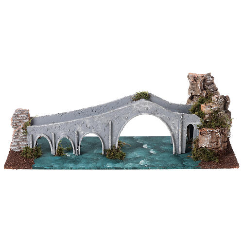 Teufelsbrücke im Stil des 19. Jahrhunderts für Krippe 6-8 cm, 10x40x10 cm 1