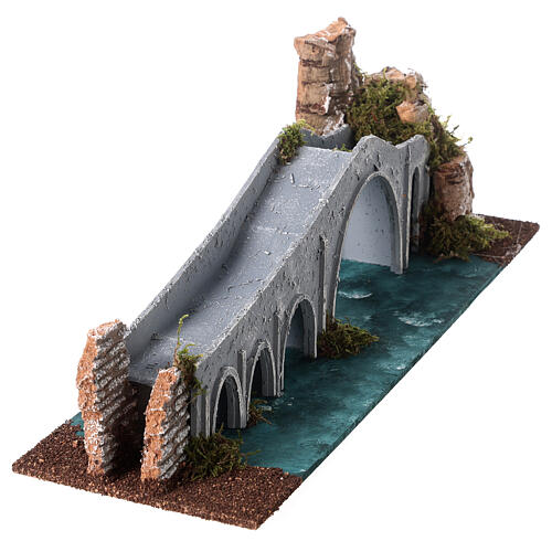 Devil's bridge 800s style for nativity scene 6-8 cm 10x40x10 cm 3