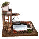 Lake with fisherman's shanty for Nativity Scene with 10 cm characters 15x25x20 cm s4