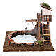 Lake with fisherman's shanty for Nativity Scene with 10 cm characters 15x25x20 cm s5