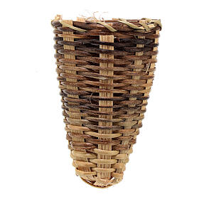 Wicker basket to carry on the back 6 cm for 15 cm Nativity Scene
