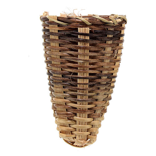Wicker basket to carry on the back 6 cm for 15 cm Nativity Scene 2