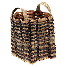 Wicker basket square 5x5x5 cm, 12 cm nativity