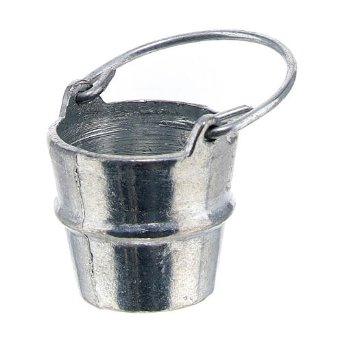 Metal milk bucket 5x5 cm, 10 cm nativity scene 2