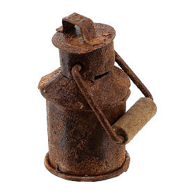 Rusty metal bucket 5 cm for 6-8 cm Nativity Scene