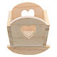 Wood cradle heart 10x10 cm, nativity 8-10 cm s1