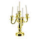 Candelabro dorato 10x5 cm presepe 15 cm s2