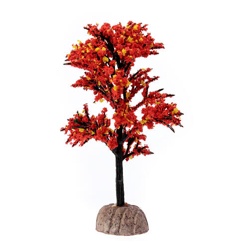 Baum mit rotem Laub, Krippenzubehör, 15 cm hoch, für 6-8 cm Krippe 2