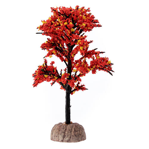 Árvore vermelha h 15 cm para presépio com figuras de 6-8 cm 3