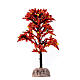 Árvore vermelha h 15 cm para presépio com figuras de 6-8 cm s1