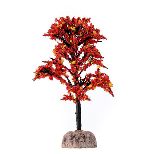 Red tree h 15 cm, nativity scene 6-8 cm 1