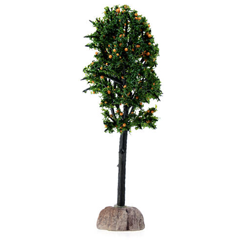 Orangenbaum mit Früchten, Krippenzubehör, 15 cm hoch, für 8-10 cm Krippe 2