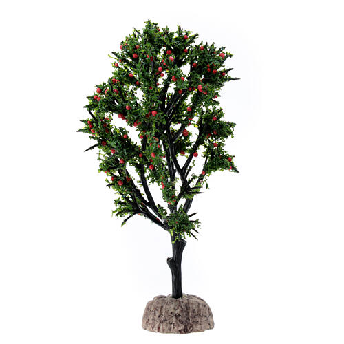 Apfelbaum mit Früchten, Krippenzubehör, 15 cm hoch, für 8-10 cm Krippe 1