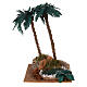 Double palm tree with lake 30x20x20 cm for 12-15 cm Nativity Scene s1