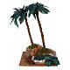 Double palm with pond 30x20x20 cm for 12-15 cm nativity scene s1