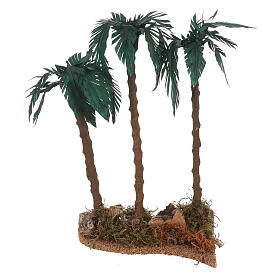 Palmeira tripla 35x20x15 cm presépio 12-15 cm