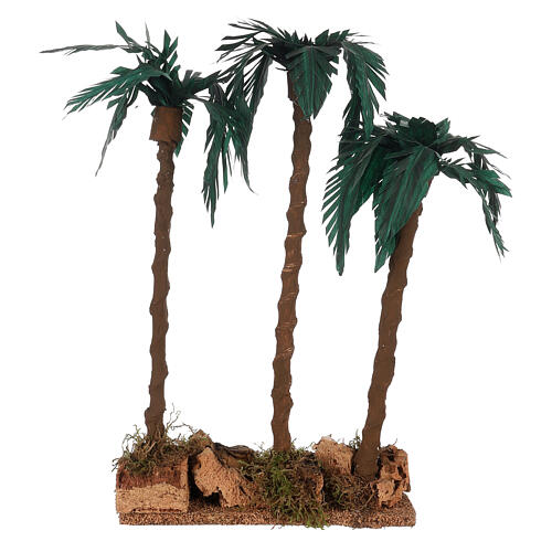 Triple palm tree 35x20x15 cm, nativity 12-15 cm 4