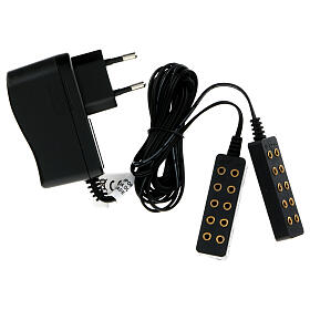 Double power strip, low voltage, 3.5V, for 5 steady lights and 5 flashing lights
