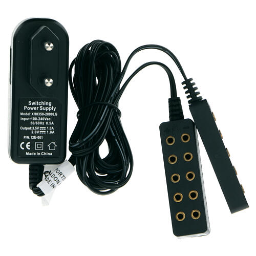 Double power strip, low voltage, 3.5V, for 5 steady lights and 5 flashing lights 2